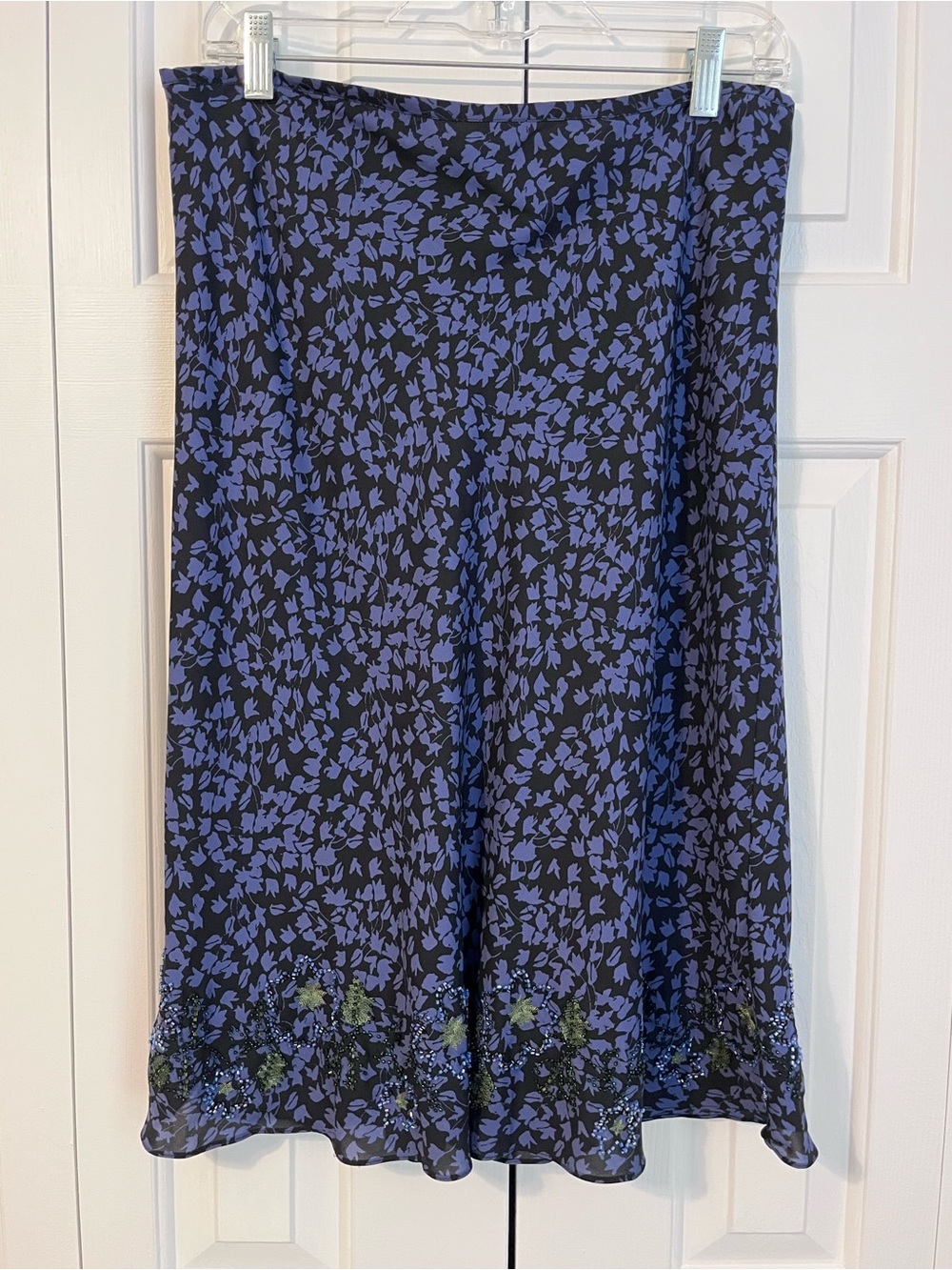Black and Blue Beaded Skirt